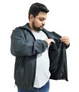 Jaqueta Forro Corta Vento Plus Size Grande Semi Impermeavel - Preto - Butu Biru